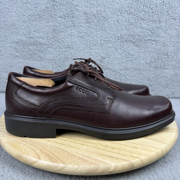 Ecco Other - Ecco Shoes Mens US 12/12.5 EU 46 Brown Leather Oxford Loafer Helsinki Lace Up